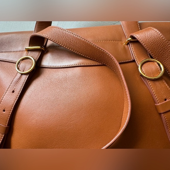 Cuyana Convertible Satchel-13 Inch in Smooth Caramel Leather - Picture 9 of 13